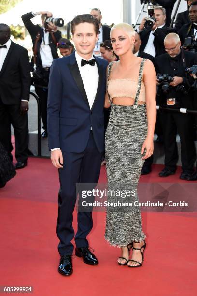 Actor Josh Kaye and director and screenwriter Kristen Stewart attend the "120 Beats Per Minute " screening during the 70th annual Cannes Film...