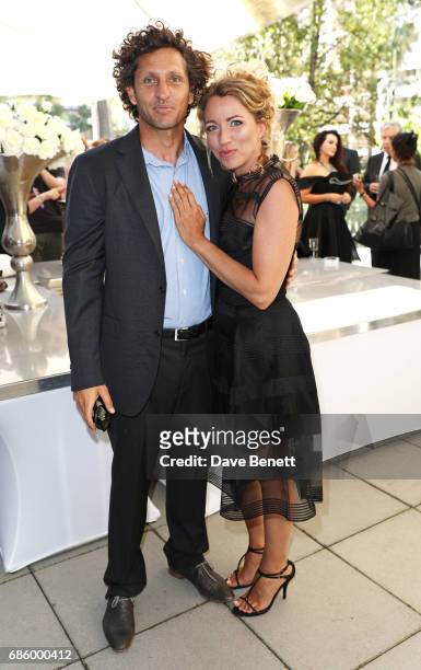 Inaki Lopez and Sanny Van Heteren attend the unveiling of the Isabell Kristensen Couture 2017 Cannes Red Carpet Collection at the JW Marriott on May...