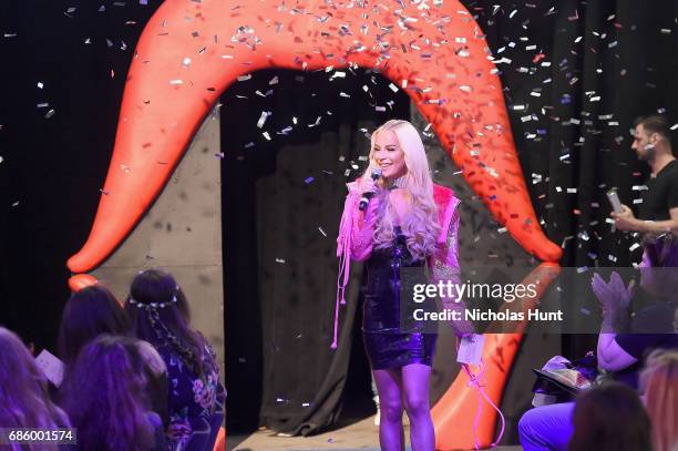 Gigi Gorgeous presents onstage during Beautycon Festival NYC 2017 on at Brooklyn Cruise Terminal May 20, 2017 in New York City.