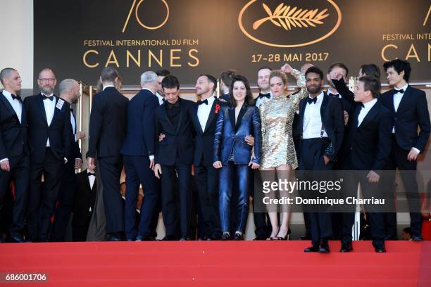 Actor Mehdi Rahim-Silvioli, Act-Up co-founder Didier Lestrade, actor Jean-Francois Auguste, actress Adele Haenel, actor Ariel Borenstein, director...