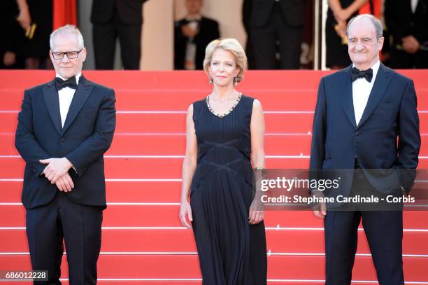 Director of the Cannes Film Festival Thierry Fremaux , President of the CNC Frederique Bredin and President of the Cannes Film Festival Pierre...