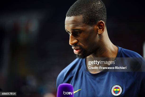Ekpe Udoh, #8 of Fenerbahce Istanbul during the 2017 Turkish Airlines EuroLeague Final Four Fenerbahce Istanbul Practice at Sinan Erdem Dome on May...
