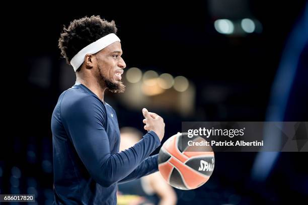 Bobby Dixon, #35 of Fenerbahce Istanbul in action during the 2017 Turkish Airlines EuroLeague Final Four Fenerbahce Istanbul Practice at Sinan Erdem...