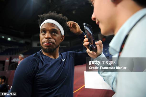 Bobby Dixon, #35 of Fenerbahce Istanbul during the 2017 Turkish Airlines EuroLeague Final Four Fenerbahce Istanbul Practice at Sinan Erdem Dome on...