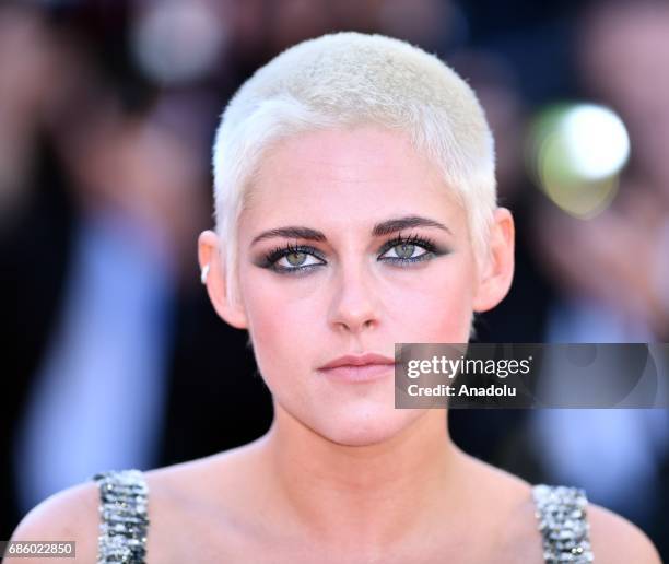 Actress Kristen Stewart arrives for the film '120 Battements par Minute' in competition at the 70th annual Cannes Film Festival in Cannes, France on...