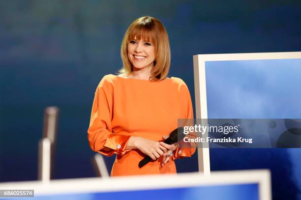 Francine Jordi during the tv show 'Willkommen bei Carmen Nebel' at Velodrom on May 20, 2017 in Berlin, Germany.