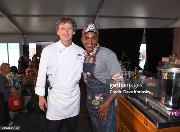 Chef Lorenzo Boni and Chef Marcus Samuelsson attends EatUp!'s Third Annual Festival Weekend on May 20, 2017 in New York City.