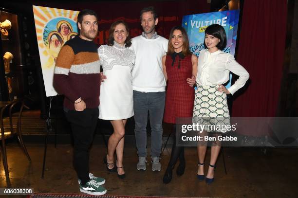 Adam Pally, Molly Shannon, director Jeff Baena, Aubrey Plaza and Kate Micucci attend the "The Little Hours" Screening at the Alamo Drafthouse Theate...