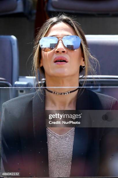 Tennis ATP Internazionali d'Italia BNL semifinal Juan Martin Del Potro's girlfriend Jimena Baron at Foro Italico in Rome, Italy on May 20, 2017.