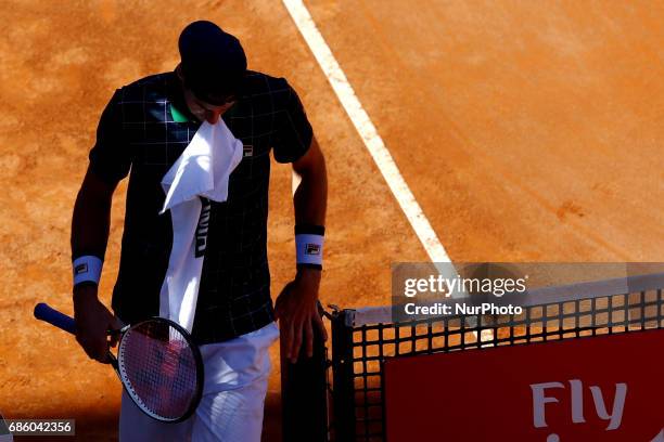 Tennis ATP Internazionali d'Italia BNL semifinal John Isner at Foro Italico in Rome, Italy on May 20, 2017.