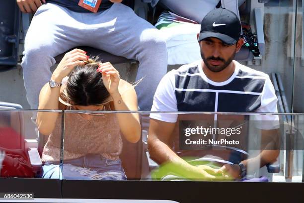 Tennis ATP Internazionali d'Italia BNL semifinal Juan Martin Del Potro's girlfriend Jimena Baron at Foro Italico in Rome, Italy on May 20, 2017.