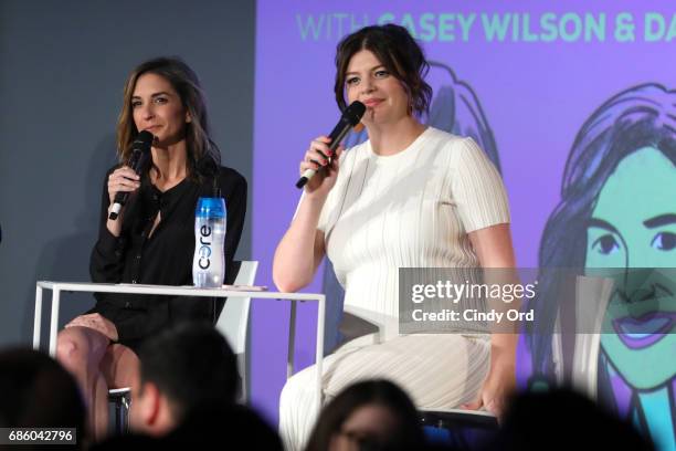 Danielle Schneider and Casey Wilson speak onstage during the Bitch Sesh panel during the 2017 Vulture Festival at Milk Studios on May 20, 2017 in New...