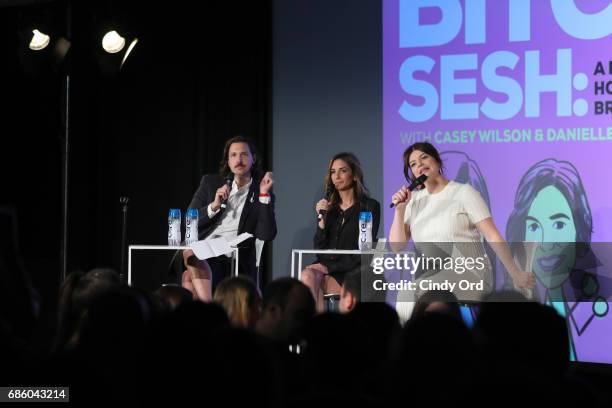 Danielle Schneider and Casey Wilson speak onstage during the Bitch Sesh panel during the 2017 Vulture Festival at Milk Studios on May 20, 2017 in New...