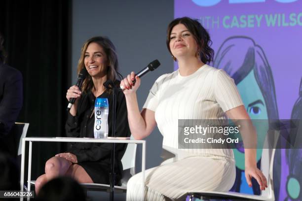 Danielle Schneider and Casey Wilson speak onstage during the Bitch Sesh panel during the 2017 Vulture Festival at Milk Studios on May 20, 2017 in New...