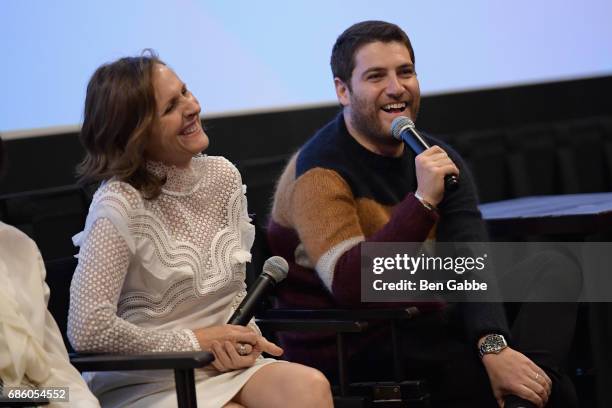 Molly Shannon and Adam Pally speak at the "The Little Hours" Screening at the Alamo Drafthouse Theate on May 20, 2017 in New York City.