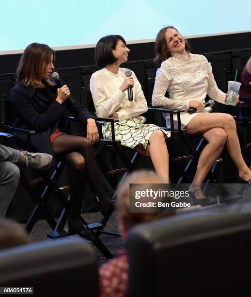 Aubrey Plaza, Kate Micucci and Molly Shannon speak at the "The Little Hours" Screening at the Alamo Drafthouse Theate on May 20, 2017 in New York...