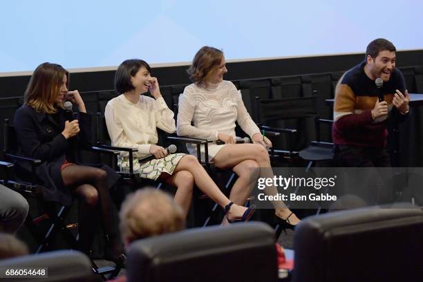 Aubrey Plaza, Kate Micucci, Molly Shannon and Adam Pally speak at the "The Little Hours" Screening at the Alamo Drafthouse Theate on May 20, 2017 in...