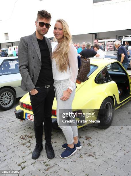 Andre Borchers and his sister Nicole Borchers attend the Auto Wichert Classic Car Oldtimer Rallye on May 20, 2017 in Hamburg, Germany.