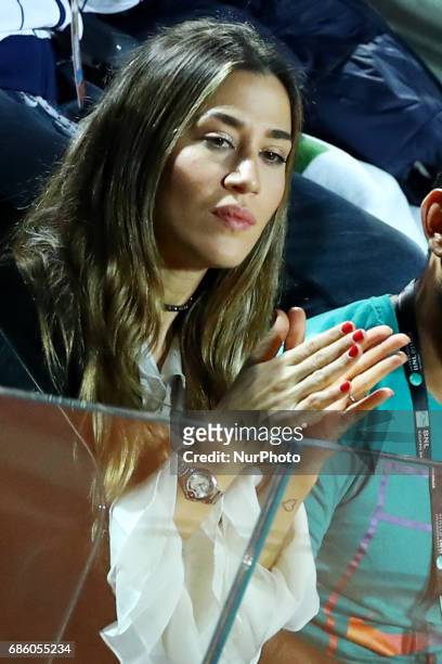 Tennis ATP Internazionali d'Italia BNL quarterfinals Juan Martin Del Potro's girlfriend Jimena Baron on the stands at Foro Italico in Rome, Italy on...