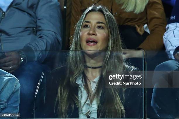 Tennis ATP Internazionali d'Italia BNL quarterfinals Juan Martin Del Potro's girlfriend Jimena Baron on the stands at Foro Italico in Rome, Italy on...