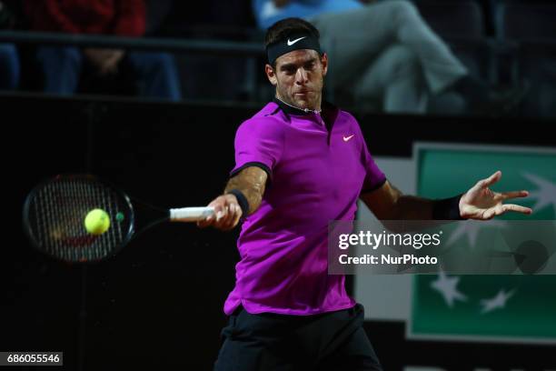 Tennis ATP Internazionali d'Italia BNL quarterfinals Juan Martin Del Potro at Foro Italico in Rome, Italy on May 19, 2017.