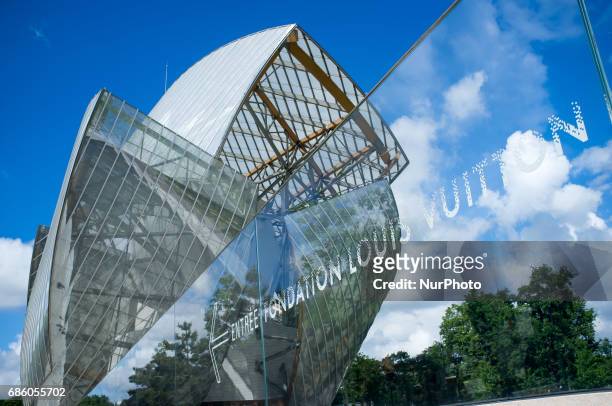 The Louis Vuitton Foundation is pictured in Paris, on May 20, 2017. The building of the Louis Vuitton Foundation. It is an art museum and cultural...