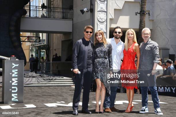 Tom Cruise, Sofia Boutella, Jake Johnson, Annabelle Wallis and Alex Kurtzman attend Universal celebrates "The Mummy Day" with 75-Foot sarcophagus...