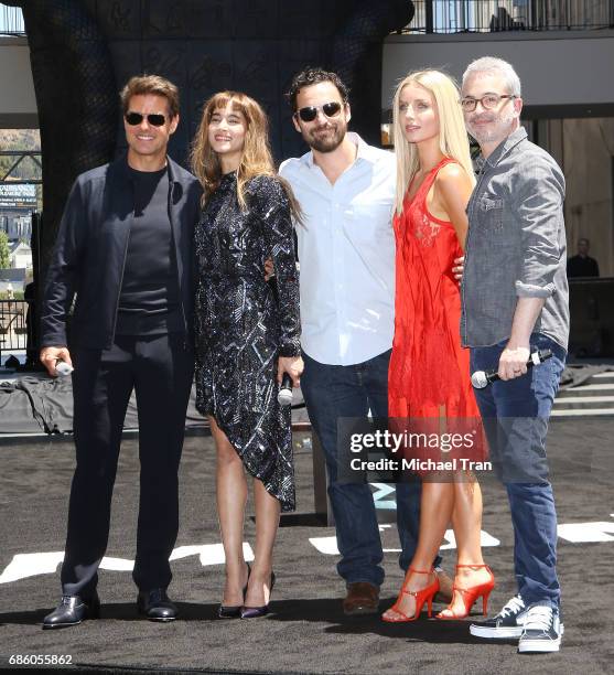 Tom Cruise, Sofia Boutella, Jake Johnson, Annabelle Wallis and Alex Kurtzman attend Universal celebrates "The Mummy Day" with 75-Foot sarcophagus...