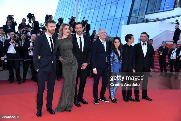 Actor Adele Haenel, director Robin Campillo and actors Antoine Reinartz, Nahuel Perez Biscayart, Aloise Sauvage, Felix Maritaud, Coralie Russier,...