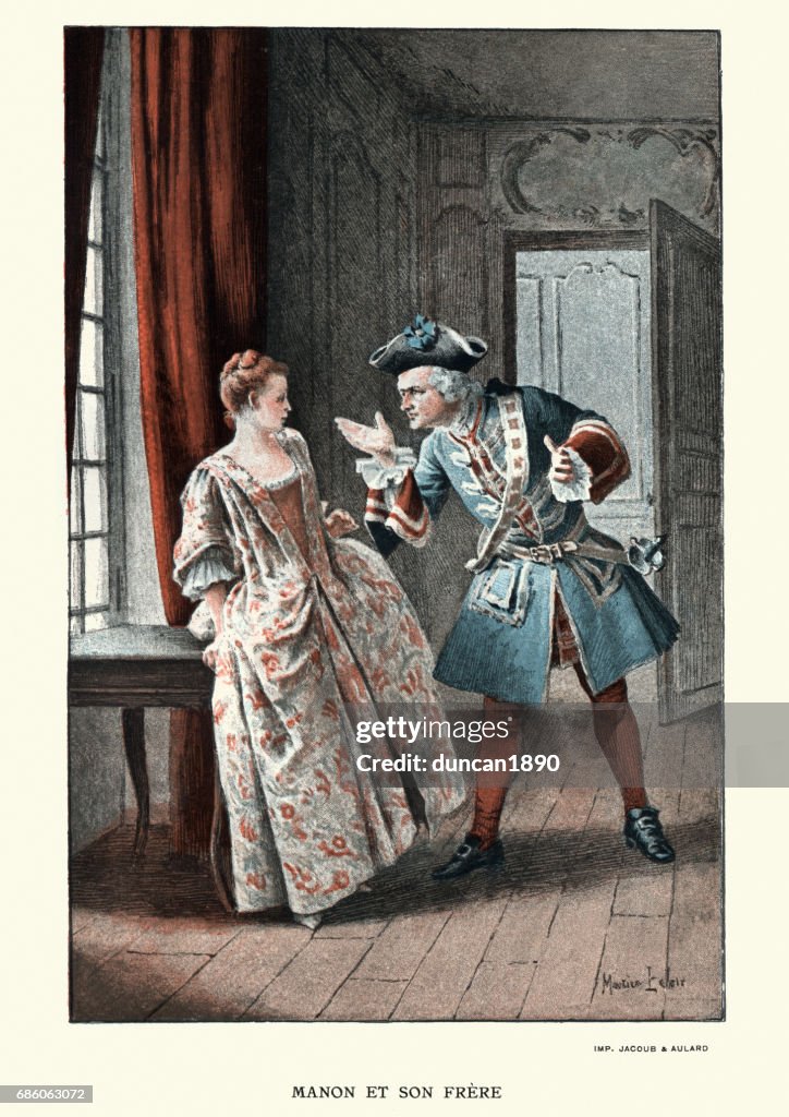 Manon Lescaut - Young woman arguing with her elder brother