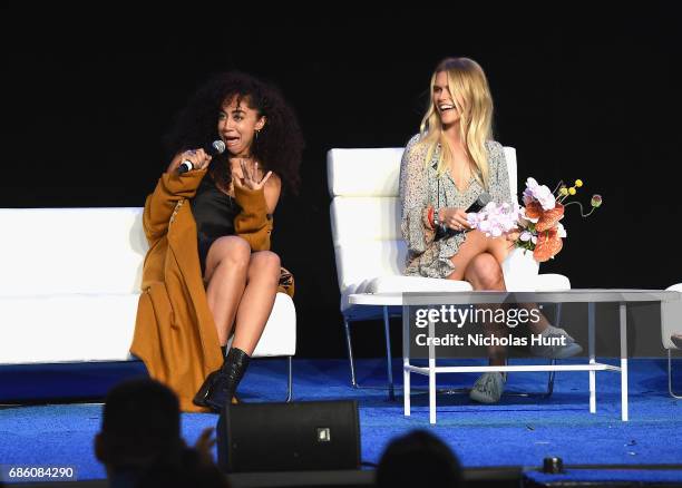 Personality Shan Boody and Journalist Lauren Scruggs speak onstage during Beautycon Festival NYC 2017 on at Brooklyn Cruise Terminal May 20, 2017 in...