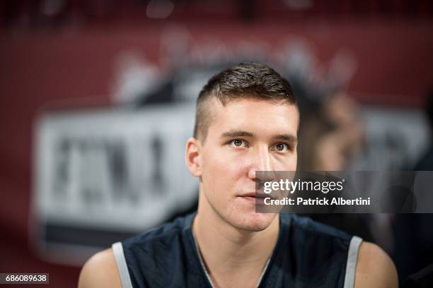 Bogdan Bogdanovic, #13 of Fenerbahce Istanbul during the 2017 Turkish Airlines EuroLeague Final Four Fenerbahce Istanbul Practice at Sinan Erdem Dome...