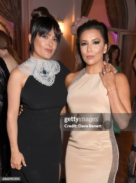 Salma Hayek Pinault and Eva Longoria attend the Vanity Fair and HBO Dinner celebrating the Cannes Film Festival at Hotel du Cap-Eden-Roc on May 20,...