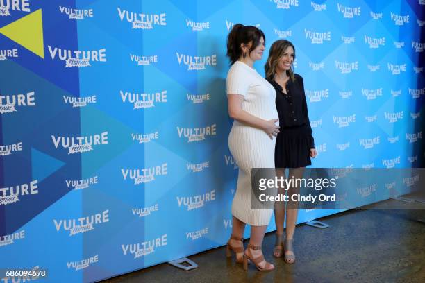 Actors Casey Wilson and Danielle Schneider attend Bitch Sesh at the 2017 Vulture Festival at Milk Studios on May 20, 2017 in New York City.