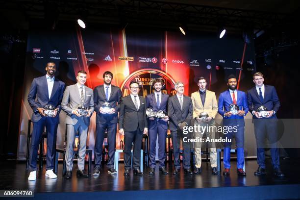 The 'best-of-five' award winner Nando De Colo , Ekpe Udoh , Bogdan Bogdanovic , Sergio Llull , Georgios Printezis , Keith Langford , Luka Doncic and...