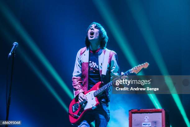 Ryan Jarman of The Cribs performs at First Direct Arena on May 20, 2017 in Leeds, England.