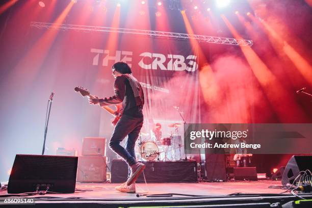 Ryan Jarman, Ross Jarman and Gary Jarman of The Cribs perform at First Direct Arena on May 20, 2017 in Leeds, England.