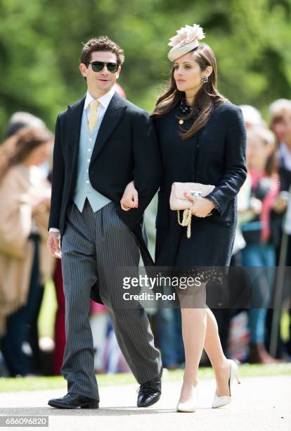 Sam Waley-Cohen and Annabel Waley-Cohen attend the wedding Of Pippa Middleton and James Matthews at St Mark's Church on May 20, 2017 in Englefield...