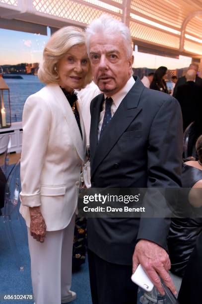 Marina Cicogna and Nicholas Haslam attend the Vanity Fair and HBO Dinner celebrating the Cannes Film Festival at Hotel du Cap-Eden-Roc on May 20,...