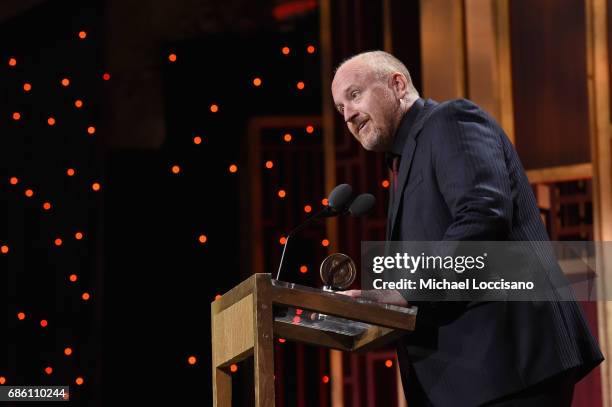 Louis C.K. Speaks on stage during The 76th Annual Peabody Awards Ceremony at Cipriani, Wall Street on May 20, 2017 in New York City.
