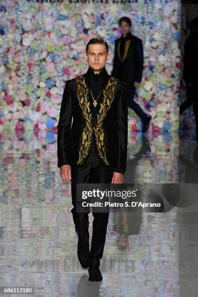 Model walks the runway of the Carlo Pignatelli Haute Couture fashion show on May 20, 2017 in Milan, Italy.