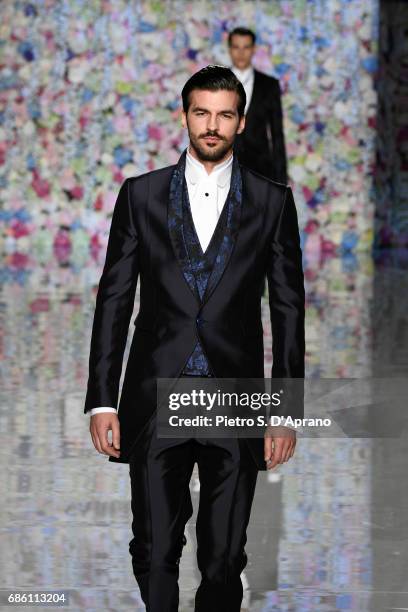 Model walks the runway of the Carlo Pignatelli Haute Couture fashion show on May 20, 2017 in Milan, Italy.