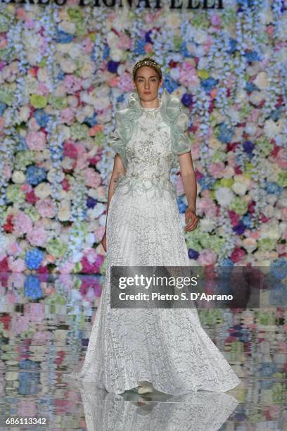 Model walks the runway of the Carlo Pignatelli Haute Couture fashion show on May 20, 2017 in Milan, Italy.