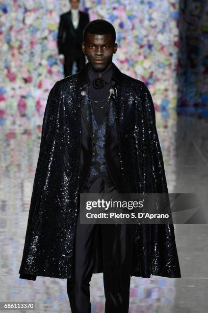 Model walks the runway of the Carlo Pignatelli Haute Couture fashion show on May 20, 2017 in Milan, Italy.