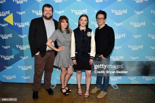 Actors Mike Mitchell, Claudia O'Doherty, Gillian Jacobs and Paul Rust attend the 2017 Vulture Festival at Milk Studios on May 20, 2017 in New York...