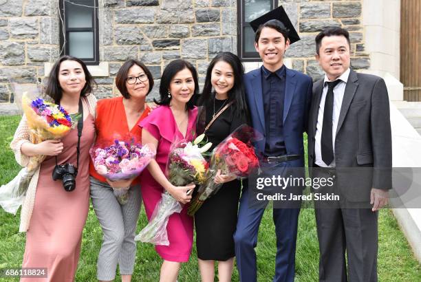 Olivia Dean, Paramartha Dean, Dhewiana Sianli, Nadya Lumanpauw, Filbert Nickolas and Arthur Pauw attend Filbert Nickolas's Graduation at Fordham...