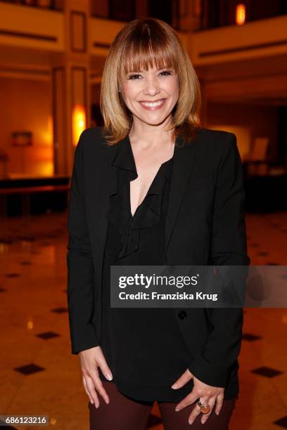 Francine Jordi attends after the tv show 'Willkommen bei Carmen Nebel' at Velodrom on May 20, 2017 in Berlin, Germany.