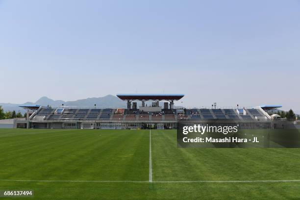 General view of the stadium prior to the J.League J3 match between Grulla Moroika and FC Tokyo U-23 at Iwagin Stadium on May 21, 2017 in Morioka,...