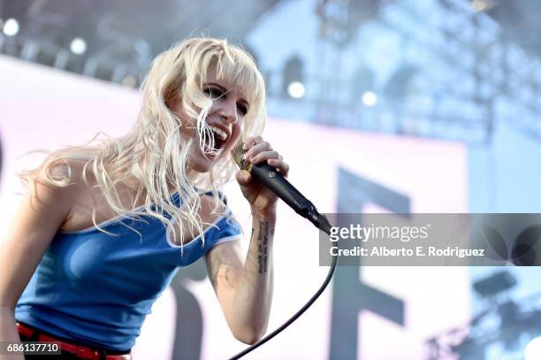Musician Hayley Williams of Paramore performs onstage at KROQ Weenie Roast y Fiesta 2017 at StubHub Center on May 20, 2017 in Carson, California.
