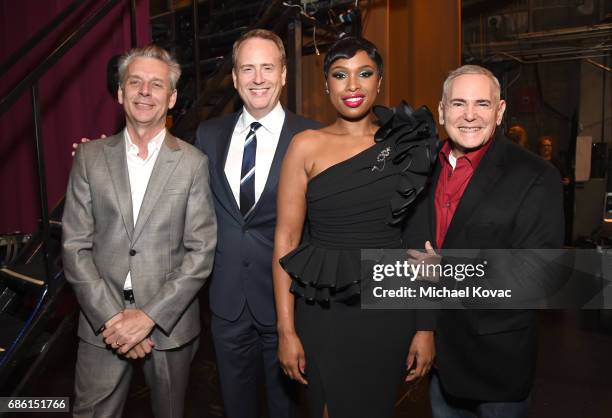 Director Michael Ritchie, chairman of NBC Robert Greenblatt; singer/actress Jennifer Hudson and executive producer Craig Zadan at the Center Theatre...
